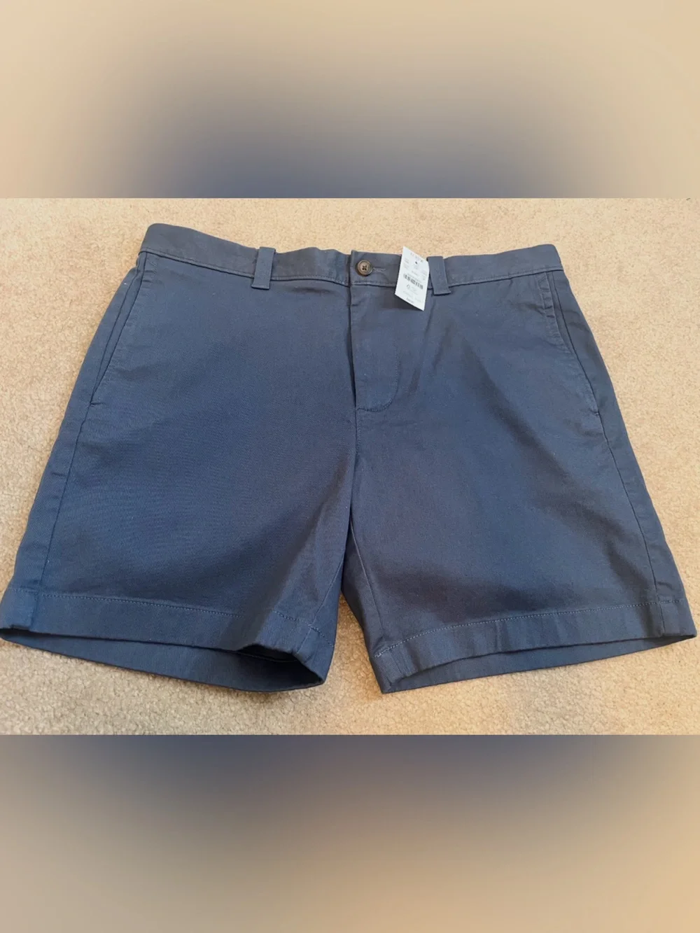 J.Crew Men’s Navy Chino Shorts Size 34 7” Inseam NWT Flat Front Casual Golf